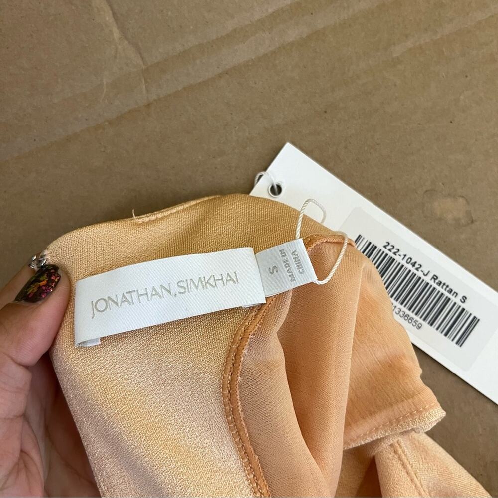 Jonathan Simkhai Roxi Draped Jersey Dress NWT - Picture 11 of 11
